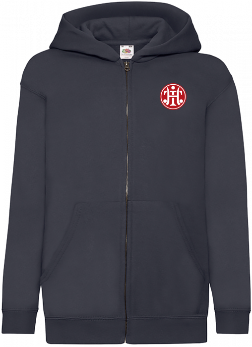 Fruit of the loom - Holte Tennisklub Classic Hoodie W. Zip Kids - Deep Navy